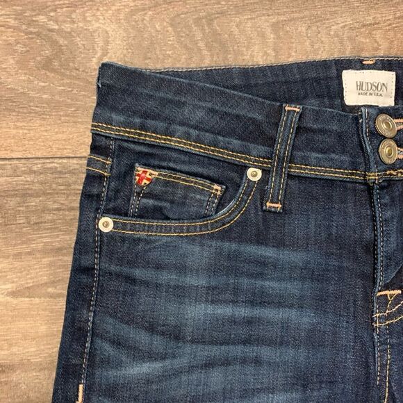 Hudson Women’s Ankle Cropped Denim Jeans Size 26 Light whiskering - Picture 3 of 12